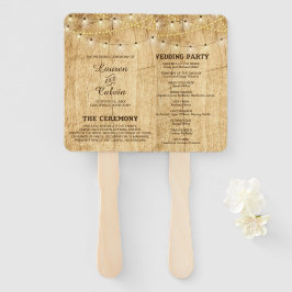Country Wedding Zeremony Program Fan Fächer
