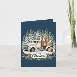 Country Weihnachts-Truck-Nachricht Feiertagskarte