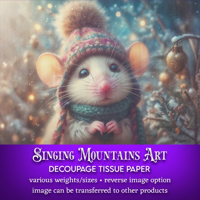 Country Weihnachtsmäuse in Strick Hat entfallen Seidenpapier (Von Creator hochgeladen)