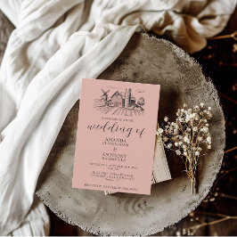 Country Western Barn Wedding Einladung