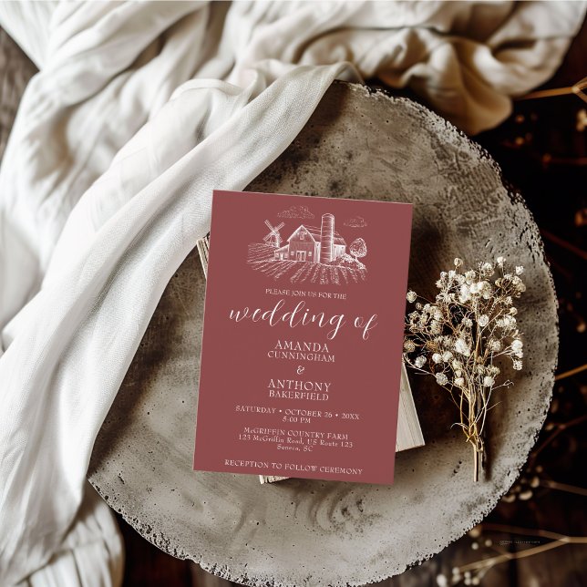 Country Western Barn Wedding Einladung (Von Creator hochgeladen)