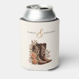 Country Western Blume mit Cowboy Boots- Dosenkühler