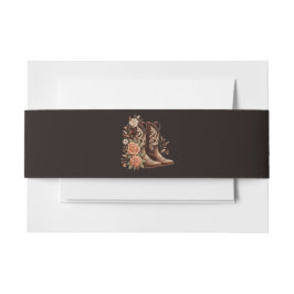 Country Western Blume mit Cowboy Boots Einladungsbanderole