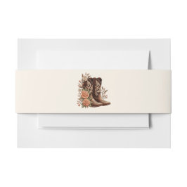 Country Western Blume mit Cowboy Boots Einladungsbanderole