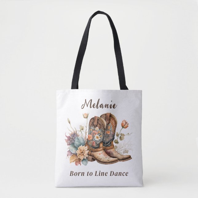 Country Western Boots Blume Line Dance Tasche (Vorderseite)