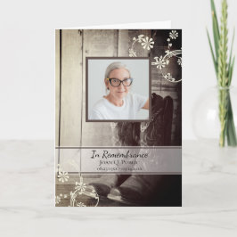 Country Western Cowboy Boots Beerdigungsdienst Programm