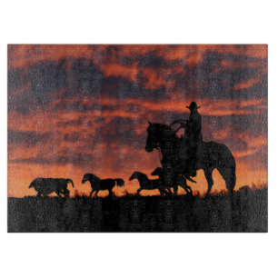 Country Western Cowboy Cutting Board Schneidebrett