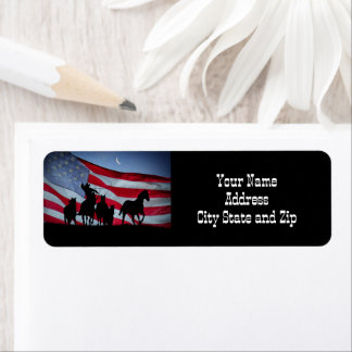 Country Western Cowboy Flag Rücksendeadresse