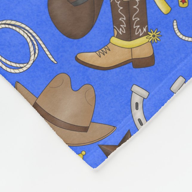 Country Western Cowboy Fleece Decke (Ecke)