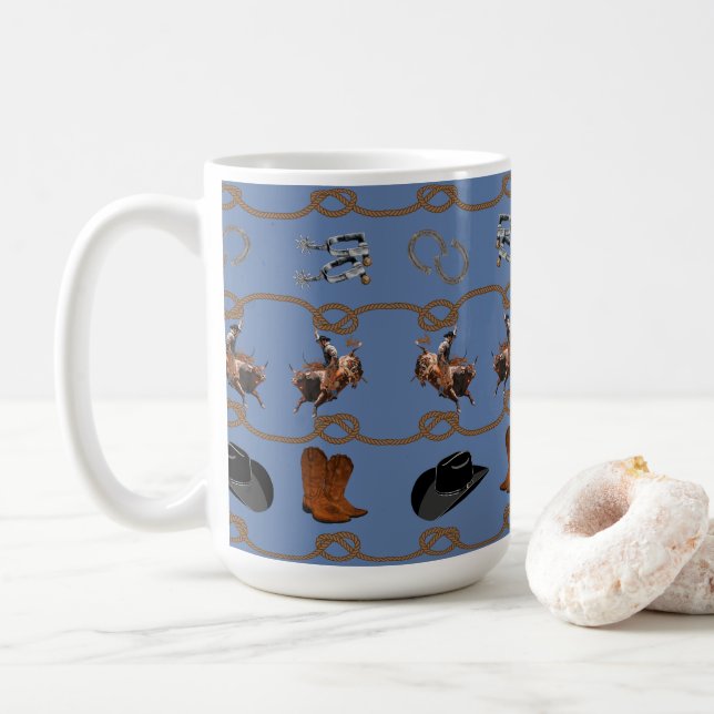 Country Western Cowboy  Kaffeetasse (Mit Donut)