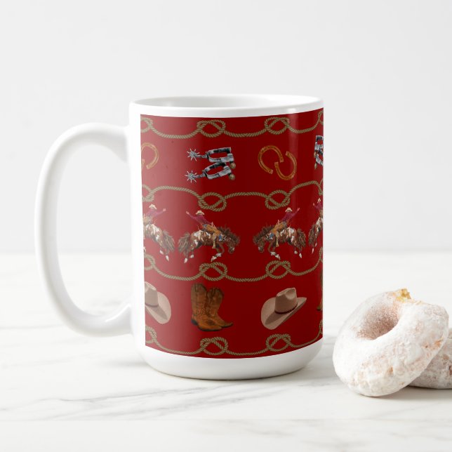 Country Western Cowboy  Kaffeetasse (Mit Donut)