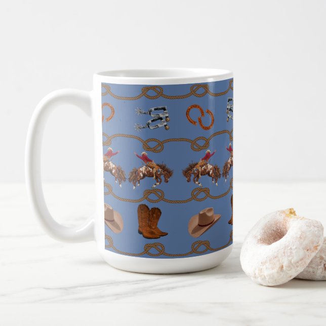 Country Western Cowboy  Kaffeetasse (Mit Donut)