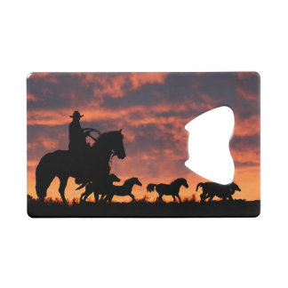 Country Western Cowboy Pferde Rodeo Roundup Geldbeutel Flaschenöffner