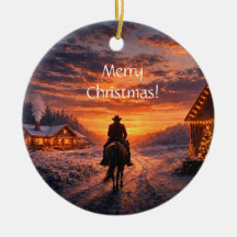 Country Western Cowboy Reitstall Weihnachten