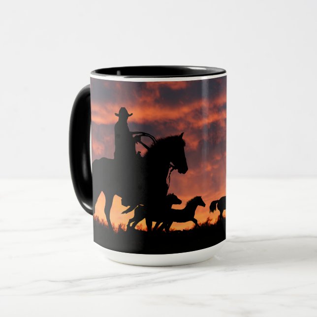 Country Western Cowboy Roundup Tasse (Vorderseite Links)
