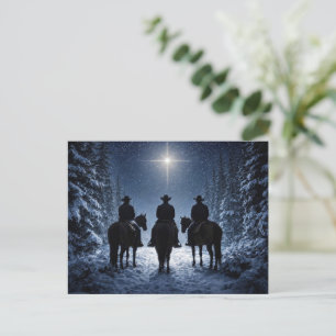 Country Western Cowboy Weihnachten Postkarte
