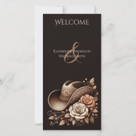 Country Western Cowgirl Hut mit Blume