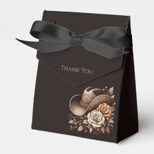 Country Western Cowgirl Hut mit Blume Geschenkschachtel