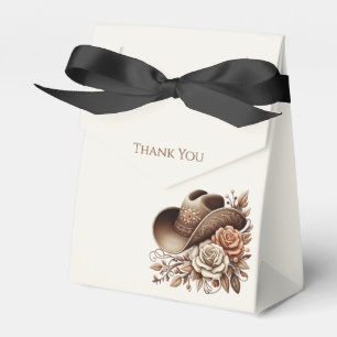 Country Western Cowgirl Hut mit Blume Geschenkschachtel