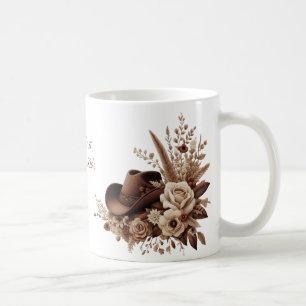 Country Western Cowgirl Hut mit Blume Kaffeetasse