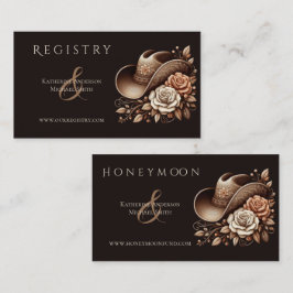 Country Western Cowgirl Hut mit Blume Visitenkarte