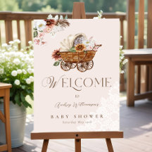 Country Western Floral Wagon Begrüßungsdusche Baby