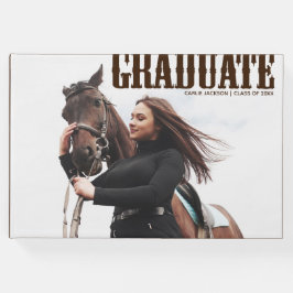 Country Western Graduate Foto Cowgirl Abschluss Gästebuch