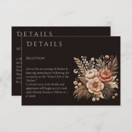 Country Western Hochzeitblumen Begleitkarte