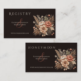 Country Western Hochzeitblumen Visitenkarte