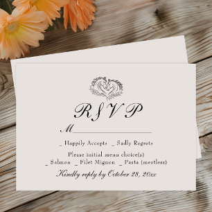 Country Western Horse Elfenbein Rustikale Hochzeit RSVP Karte