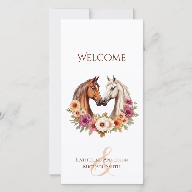 Country Western Horses-Wedding Programm (Vorderseite)