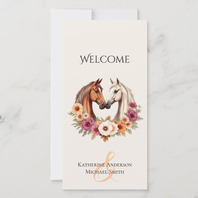 Country Western Horses-Wedding Programm (Vorderseite)