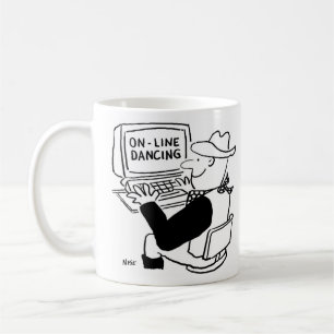 Country & Western Line Tanz Cartoon Kaffeetasse