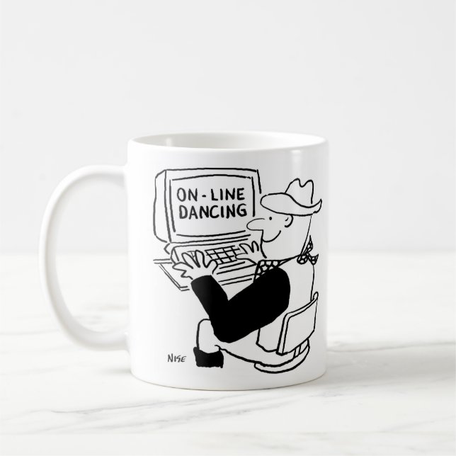 Country & Western Line Tanz Cartoon Kaffeetasse (Links)