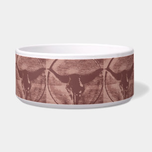 Country Western Longhorns Bull Skull Cowboy Gesche Napf