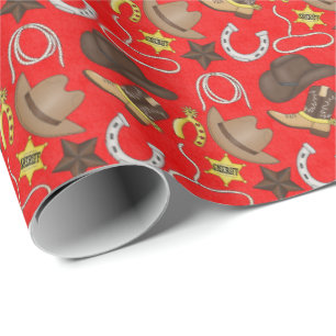 Country-Western-Muster Geschenkpapier