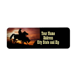 Country Western Rodeo Cowboy Rücksendeadresse