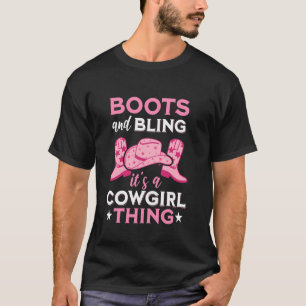 Country Western Rodeo Stiefel und Bling Es ist ein T-Shirt