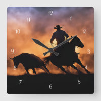 Country Western Roping Cowboy and Pferd