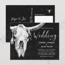 Country Western Schwarz-Weiß-Rodeo-Bullskull