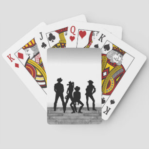 Country Western Spaß Schwarz und Weiß Spielkarten