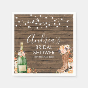 Country Western Stiefel und Bubbly Paper Napkin Serviette