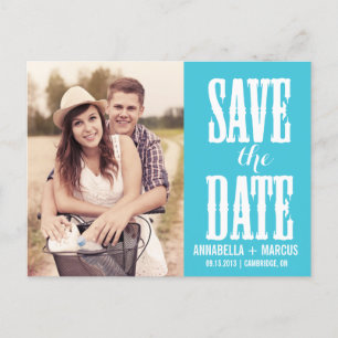 Country Western Türkis Save-the-Date-Postkarte Ankündigungspostkarte