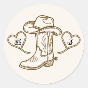 Country Western Vintage Letztes Rodeo Junggesellin Runder Aufkleber