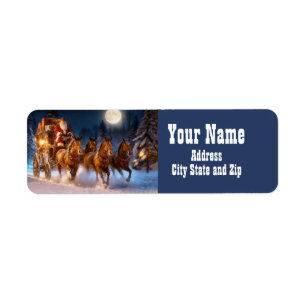 Country Western Weihnachten Cowboy Rücksendeadress