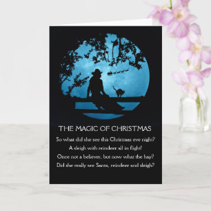 Country Western Weihnachts-Magie Cowgirl Karte