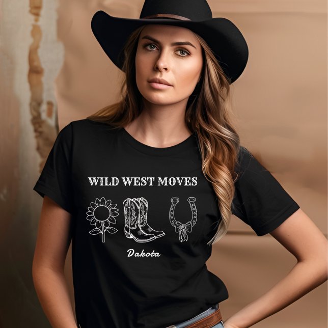 Country Wild West Moves White Text Tri-Blend Shirt (Von Creator hochgeladen)