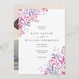 Country Wildblumen Blumenhochzeit Foto Einladung