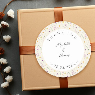 Country Wildblumen Fairy Garden Runder Aufkleber