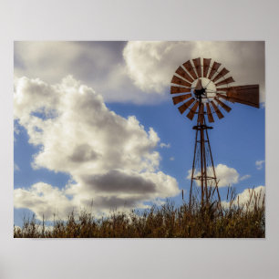Country Windmill Country Poster